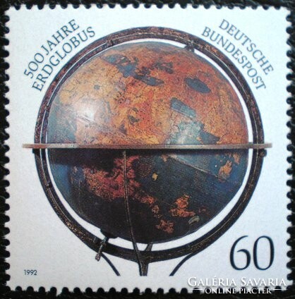 N1627 / Németország 1992 A világ első földgömbje bélyeg postatiszta