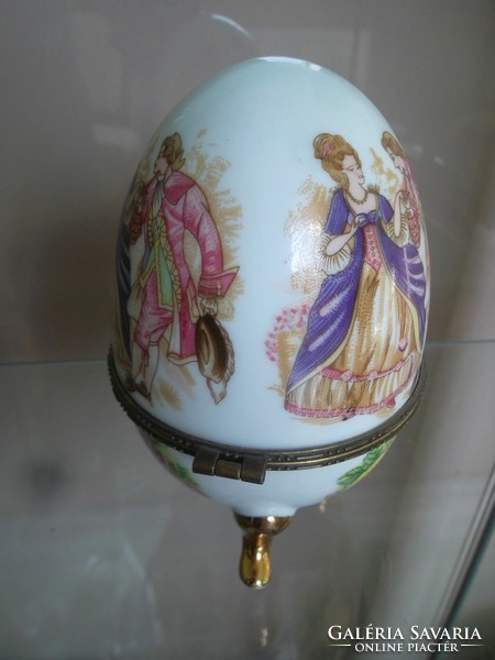 Faberge egg baroque pair 12cm