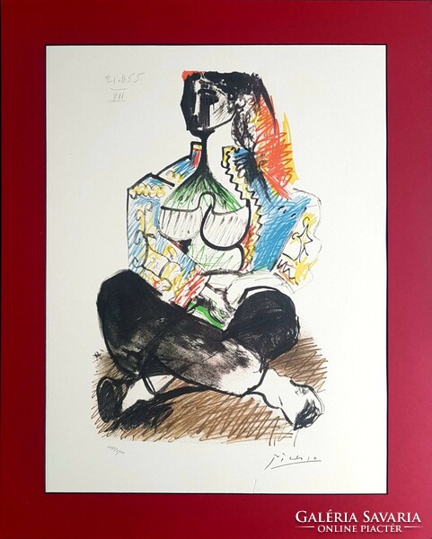 Pablo picasso - jacqueline roque 58 x 44 cm lithograph, paper