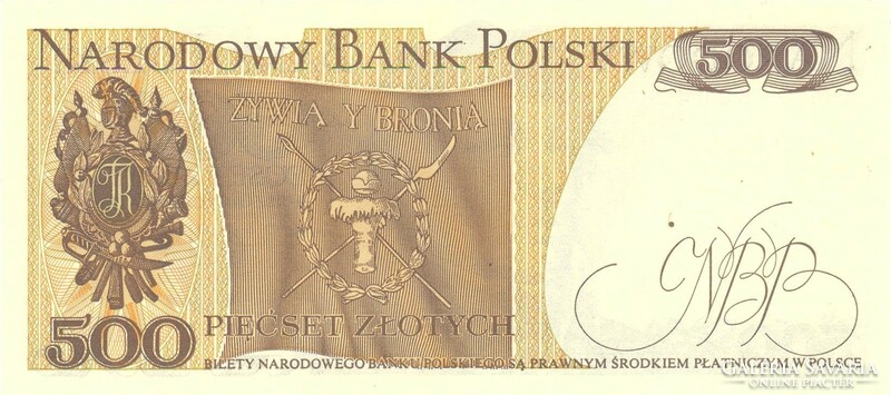 500 zloty zlotych 1982 Lengyelország 2. UNC