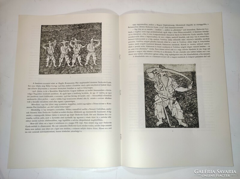 Gyula Derkovits: 1514, 12 large woodcuts, 6 etchings in the booklet, with a foreword by Ernő Mihályfi