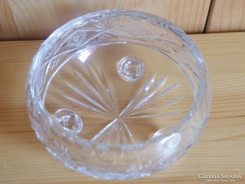 Old pedestal crystal offering, center of the table