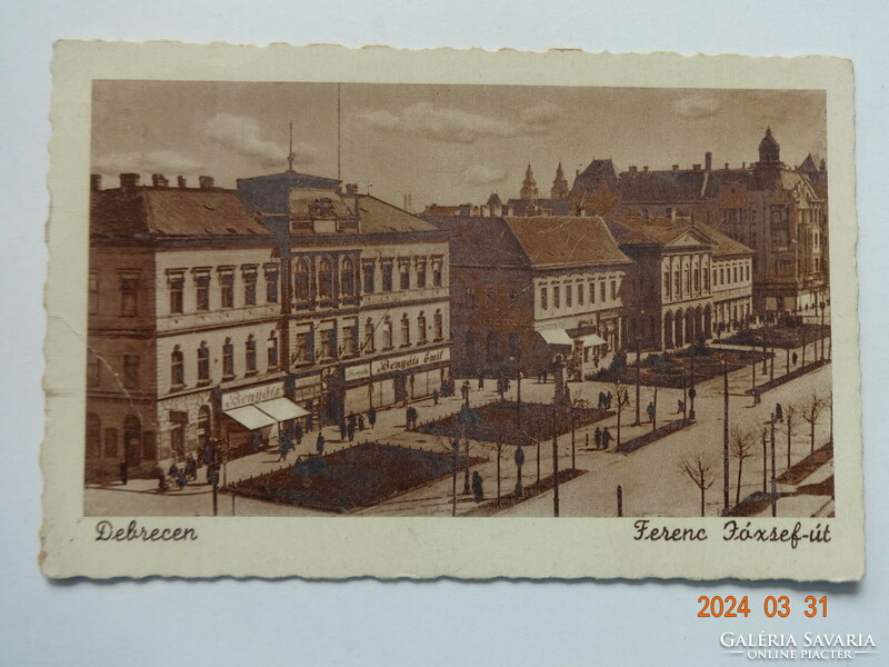 Régi Weinstock képeslap: Debrecen, Ferenc József-út