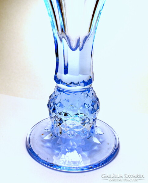 Blue decorative glass vase
