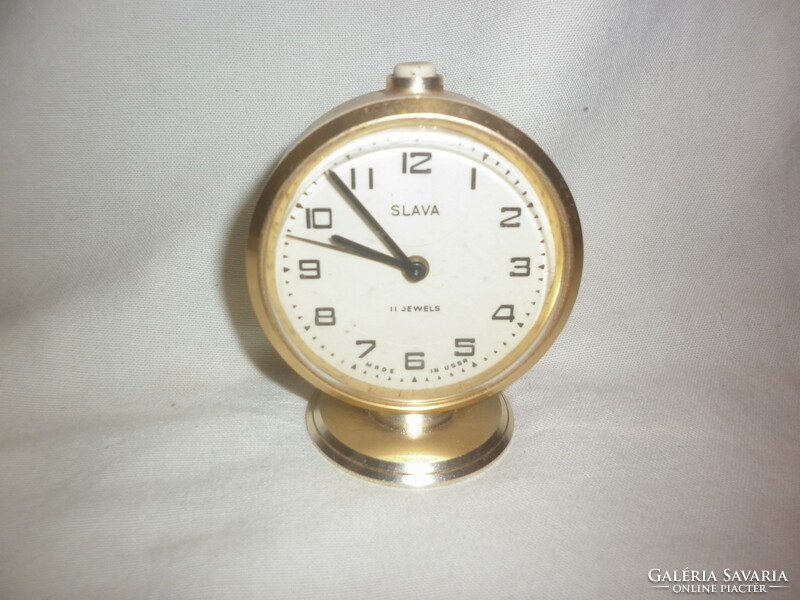 Old wind-up Soviet Slavic alarm clock
