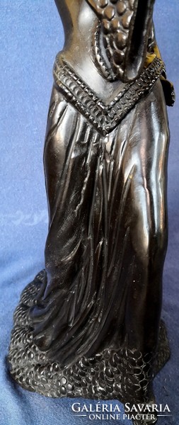 Dt/418 - huge French art deco female bronze statue with dogs