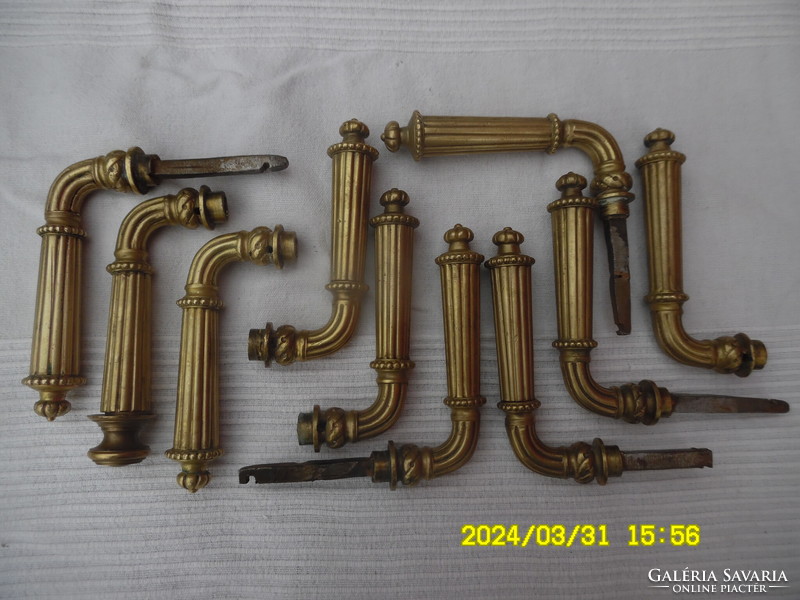 Victorian doorknob set, 5 pairs of handmade antique copper doorknobs