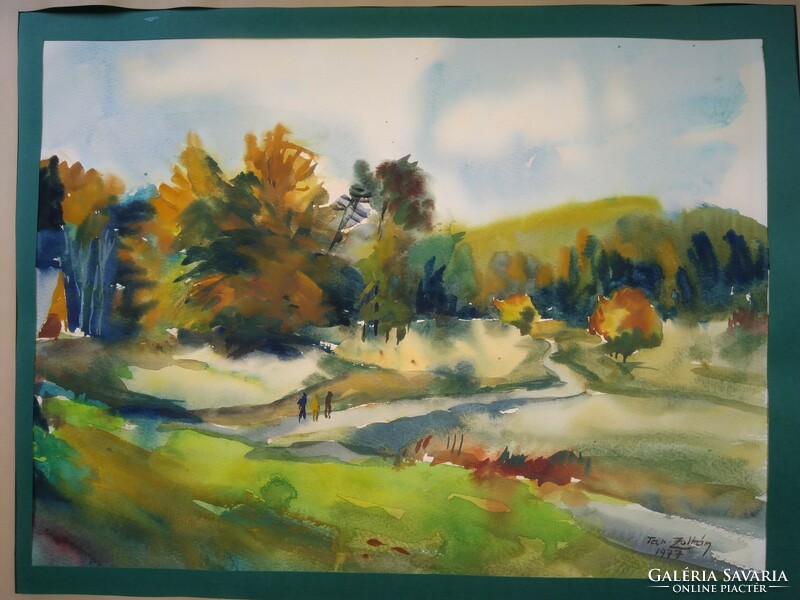 Tar zoltan - mountain meadow - gouache painting