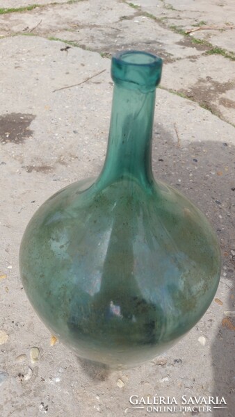 Glass balloon green huta bottle 5 liters