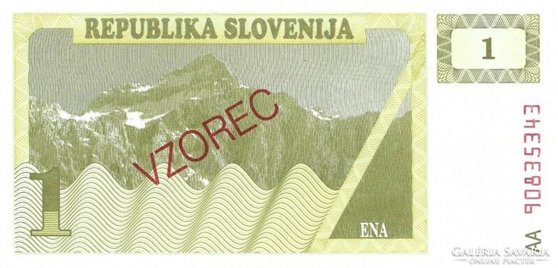 1 Tolar 1990 zvorec sample Slovenia unc