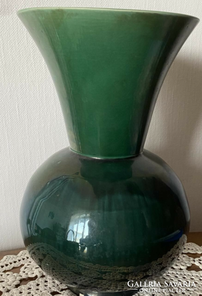 Green vase by Zsolnay