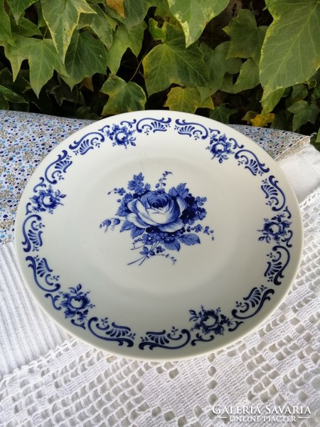 Cseh porcelán lapos tányér Henriett dekorral