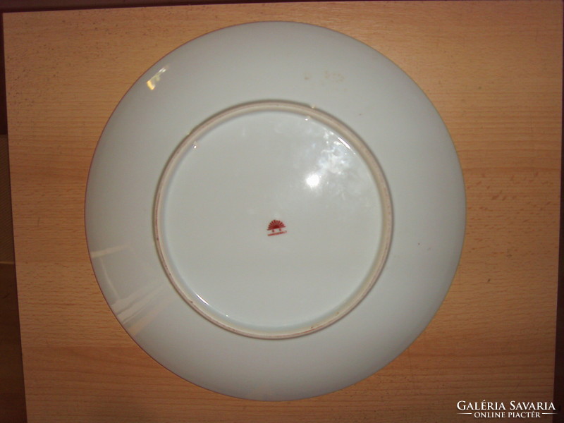 Nagyméretű kézzel készített ólommázas fali tányér 31,5cm