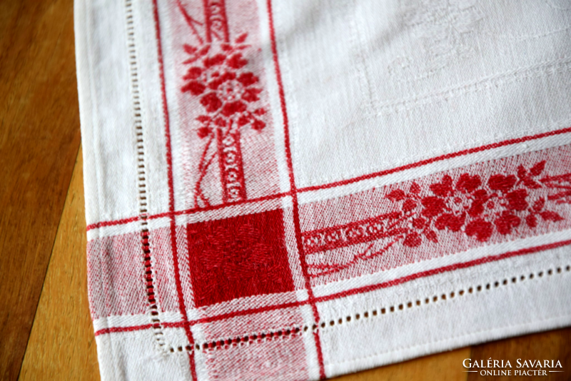Old antique art deco damask napkin set set wipe flower pattern 6 pcs 31 x 30