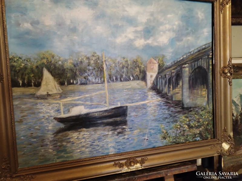 Oil painting after Claude Monet freely