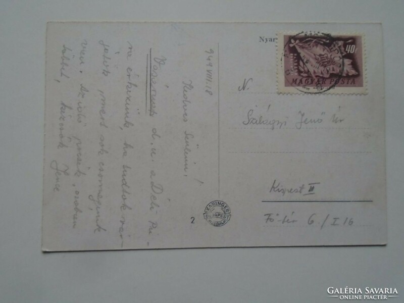 D201887 Balaton Boglár - - old postcard - 1940's