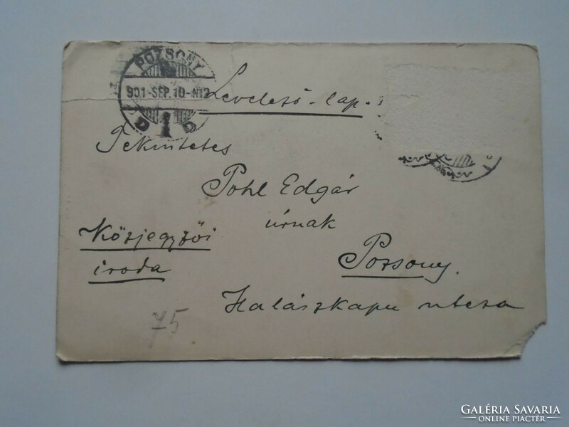 D201889 EGER -  Érseki rezidencia    - régi képeslap  - 1901  - sérült