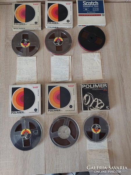 Mixed old reel-to-reel tapes together