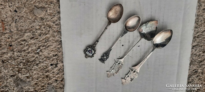 4 Pcs. Silver decorative spoons, commemorative spoons - 42 grams