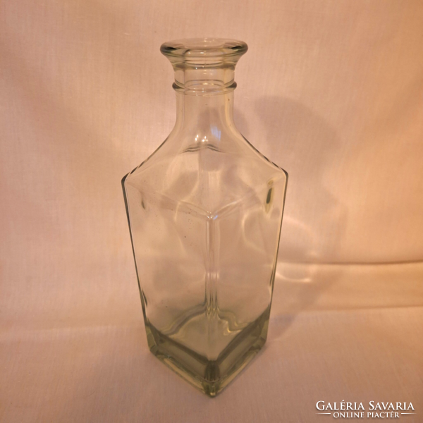 Antique Geschütz glass bottle, rectangular shape, rare, flawless