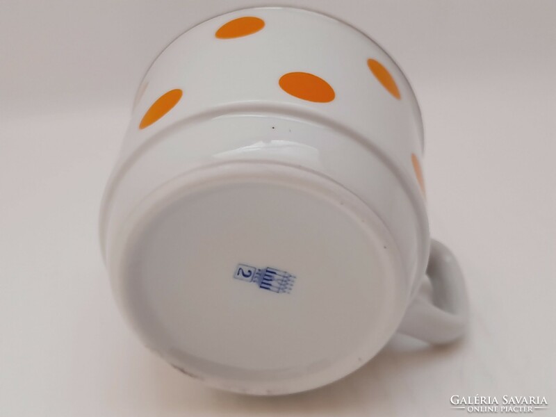 Zsolnay mug with orange dots