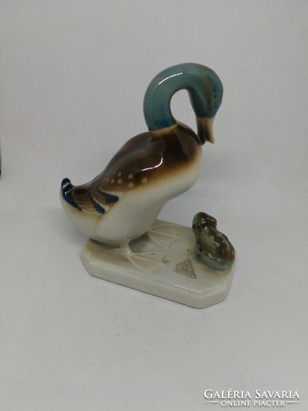 Royal dux porcelain duck with frog!