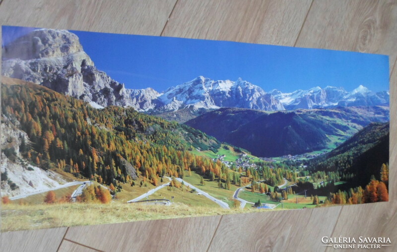 Poster 52.: Snowy mountain range, mountain village (photo poster)