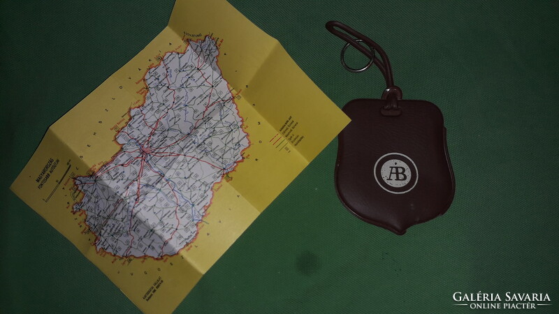 1980 - S years advertising key ring wallet with state insurance mini map 8x8 cm according to the pictures
