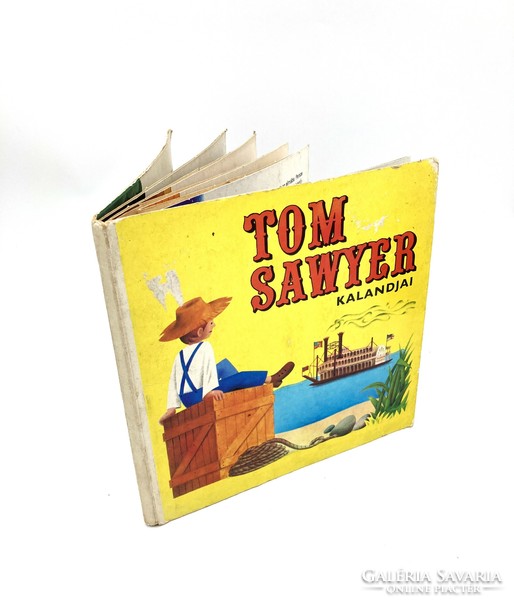 Tom Sawyer kalandjai 3D-s térbeli kihajtható retro mesekönyv, 1982 - J. Pavlin rajzaival, Artia