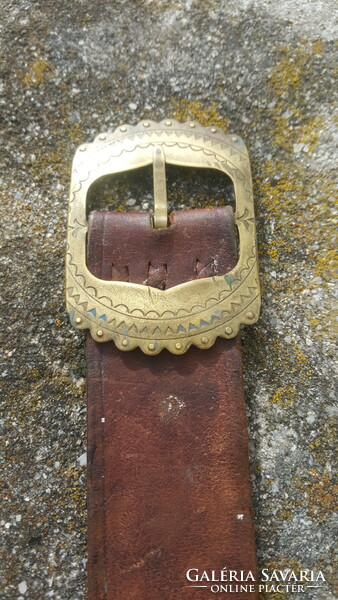 Antique copper belt buckle, waist belt