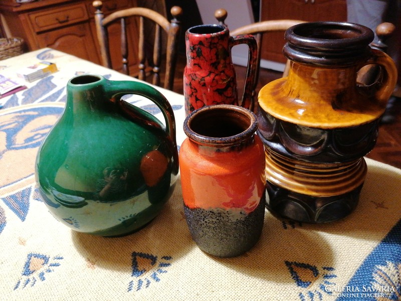 German, marked ceramic vases, beautiful, unique pieces!