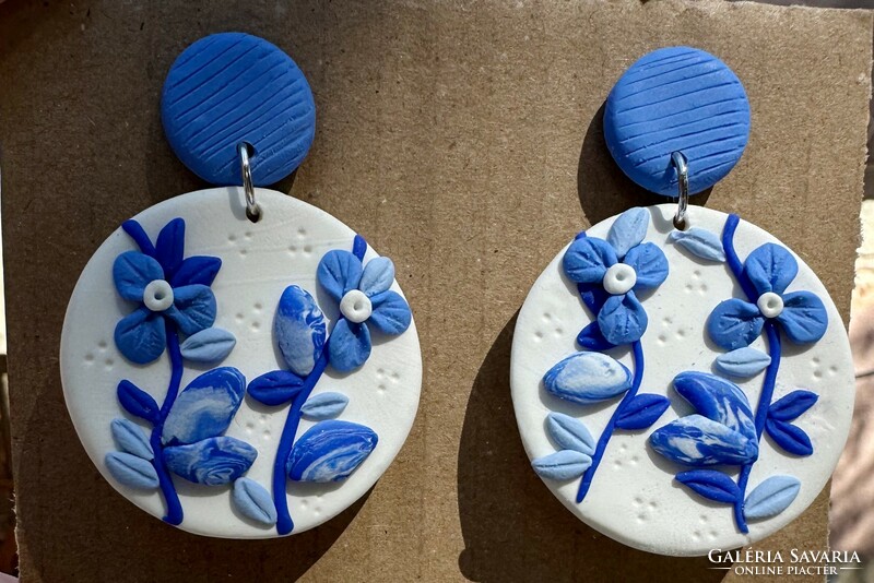 Unique, handmade floral stud earrings