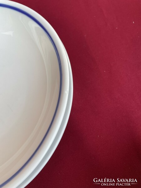 Alföld Alföldi  Zsolnay  menzamintás kék csíkos süteményes  virslis tányérok tányér nosztalgia darab