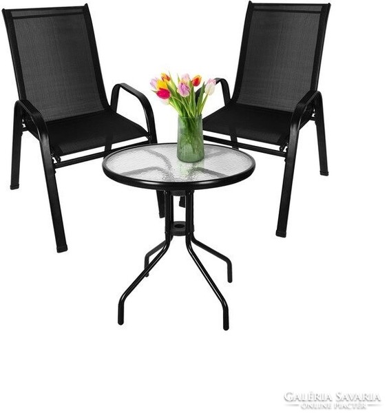Gardlov balcony furniture set - table + 2 chairs 2-person garden / balcony furniture set