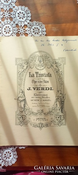 Verdi's traviata sheet music for 2 hands from 1933 in German