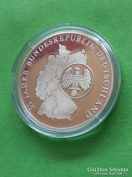 RITKA ! 50 éves Német Szövetségi Köztársaság "ICH BIN EIN BERLINER" J.F. KENNEDY 999 színezüst érem