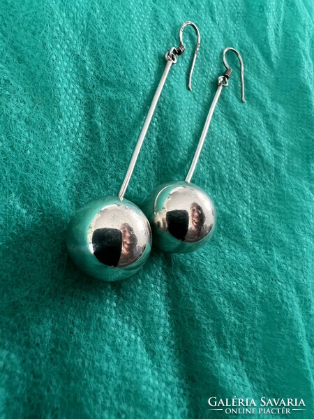 Modern silver earrings