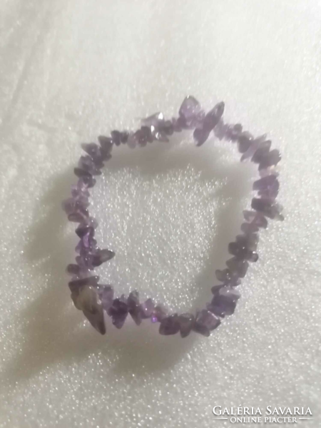 Sold out!!! Amethyst beaded rubber bracelet
