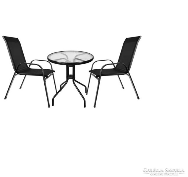 Gardlov balcony furniture set - table + 2 chairs 2-person garden / balcony furniture set