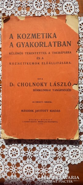 Cosmetics in practice 1935 dr. Laszlo Cholnoky