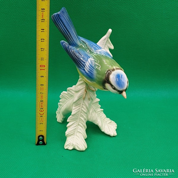 Goebel blue zinc bird porcelain figurine