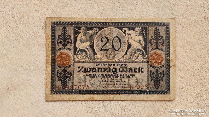 1915-ös 20 birodalmi márkás (F) | 1 db bankjegy