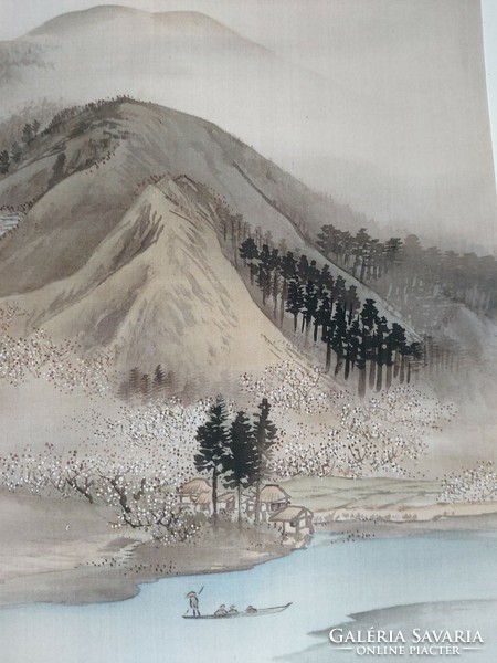 Gyokusho kawabata blossoms by the river 31 x 22.6 cm