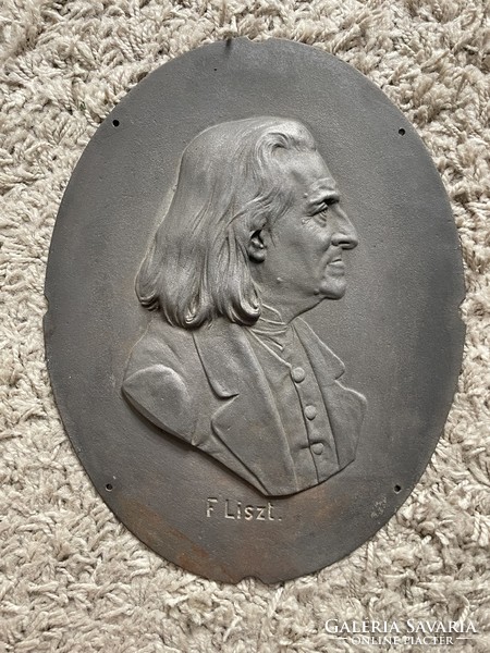 Ferenc Liszt cast iron portrait