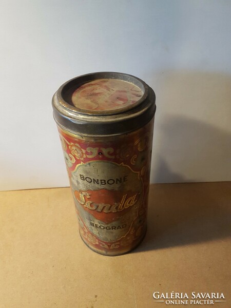 Old metal candy box