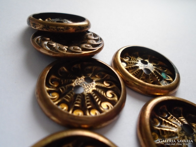 8 Pcs. Decorative bronze button.