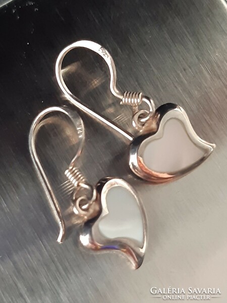 Special mother-of-pearl, silver earrings