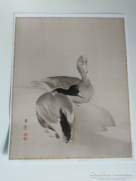 Asian print reproduction 21.3 x 26.3 cm ducks, birds