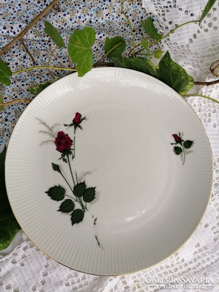 Rózsás porcelán tányér