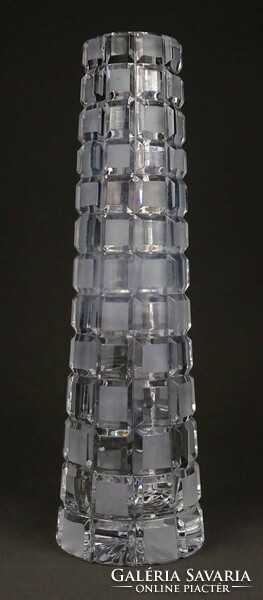 1Q916 karel wünsch polished glass vase 26.5 Cm